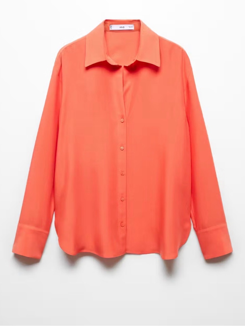 Mango Coral Button-LYOCELL FLUID Blouse - Picture 2 of 2
